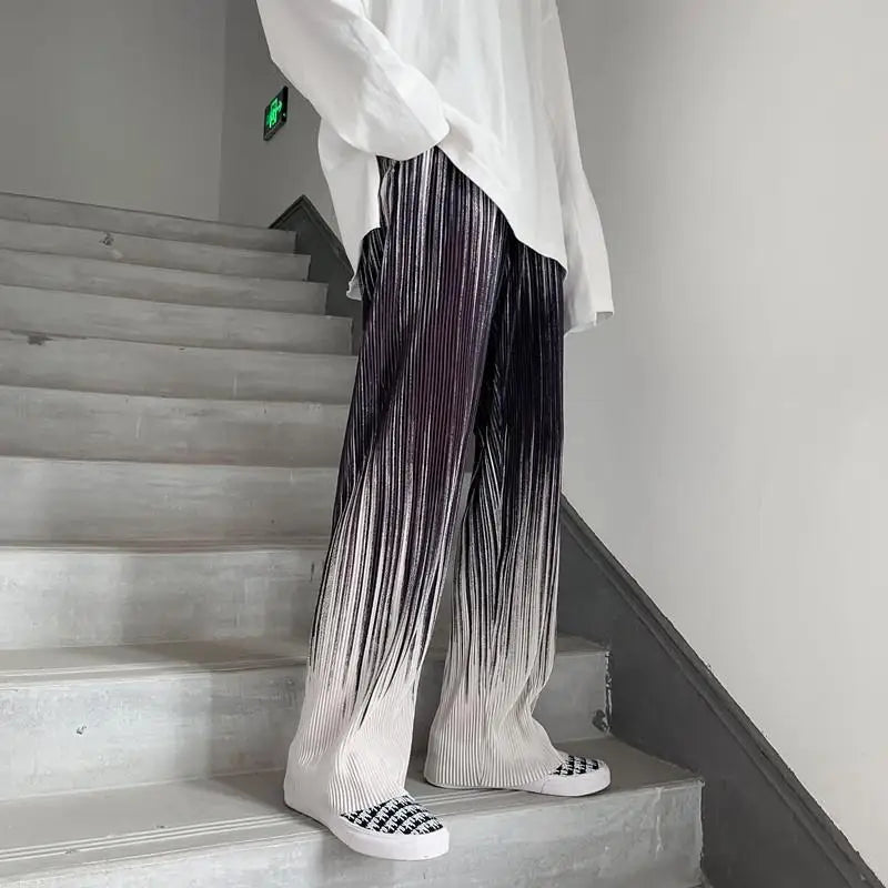 SILK PLEATED OVERSIZE PANTS