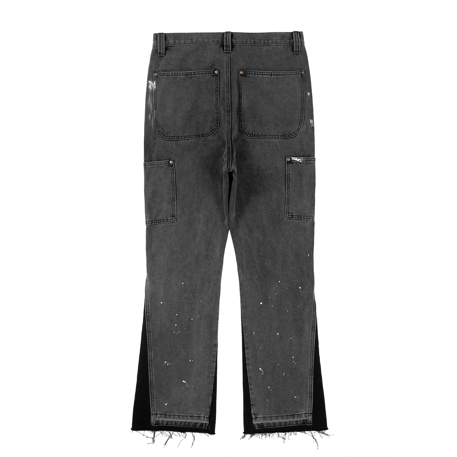 SPLICED SPECKLED PATCHWORK JEANS