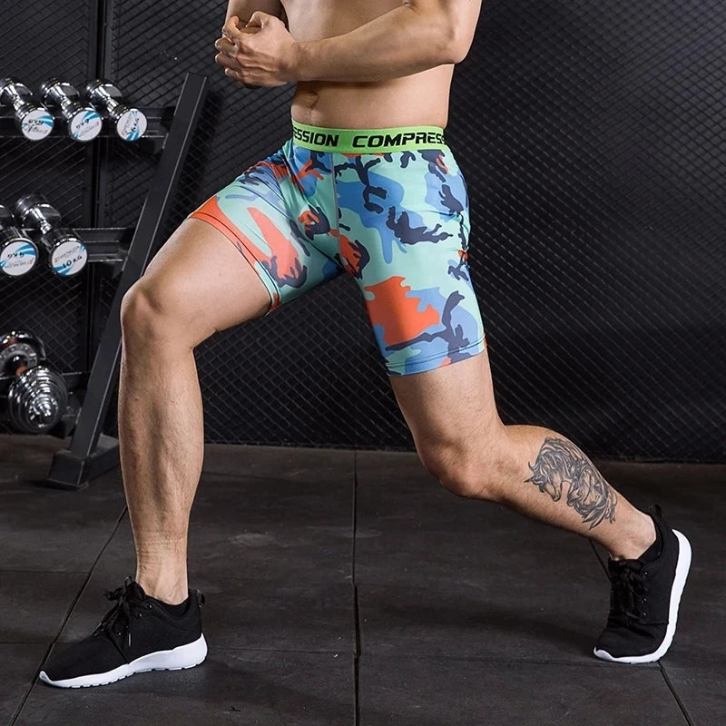 ELASTIC CAMO COMPRESSION TIGHTS