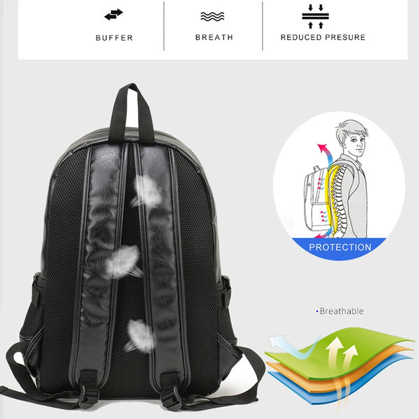 CASUAL LEATHER BACKPACK