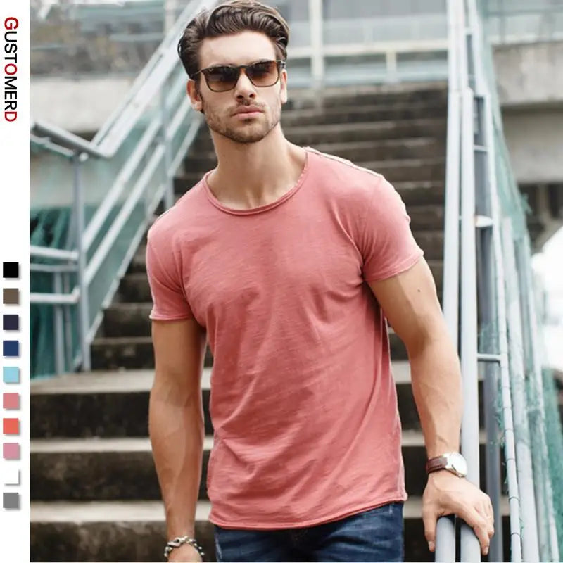 CASUAL PLAIN COTTON T-SHIRT