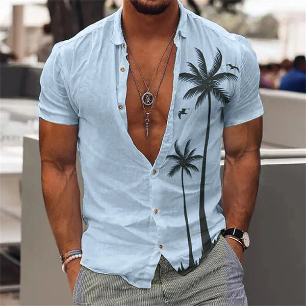 COCONUT TREE SUMMER PRINT SHIRT