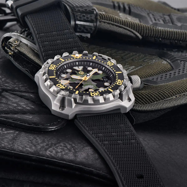 CAMOUFLAGE HOLLOW DIAL MECHANICAL WATCH