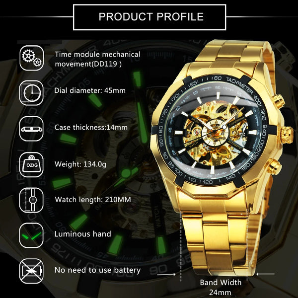 LUXURY STEAMPUNK MECHANICAL WATCH